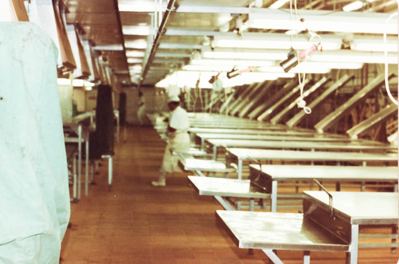 Photograph [Beef Boning Room Tables, Mataura Freezing Works]; Green ...