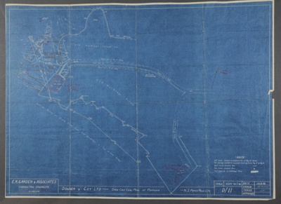Survey Blueprint [Genge's Opencast Coalmine] ; Garden & Associates; 20.08.1948; MT2014.38