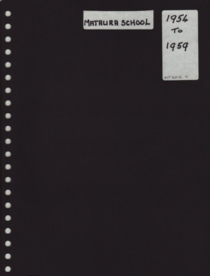 Album, photograph [Mataura School 1954-1959]; McKelvie, Ian & Edna; 1995; MT2012.11