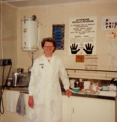 Photograph [Nurse Edna Patterson, Mataura Freezing Works]; Green,Trevor; 1978; MT2013.2.14