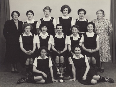 A black and white portrait of the Mataura Ladies' ...