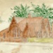 Artwork [Sketch of First Mataura Post Office]; Walton, H; 1966; MT2015.13