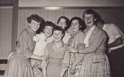 Photograph [Six girls at a 'Train Social', Mataura]; unknown ...