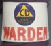 Armband, Civil Defence Warden's armband; unknown maker; 1970s; MT2012.69.4