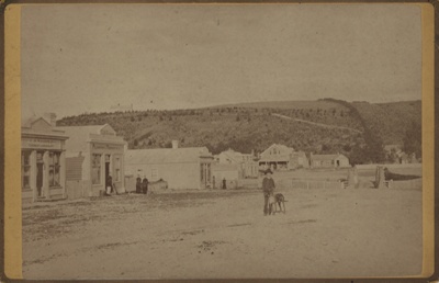 Photograph [Bridge Street, Mataura, early 1880s]; McEachen, J (Otago); 1881-1885; MT2011.185.119
