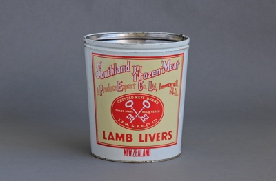 Tin, Liver Billy; Southland Frozen Meat & Produce Export Company Limited; 1955-1960; MT2014.2.1