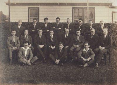 Photograph [Mataura Dairy Factory employees 1927-1928]; Mora Studio, The (Gore); 1928; MT2011.185.84