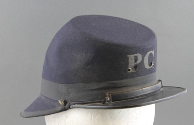 Police Shako; Hill, Charles & Sons; 1926-1930; MT1996.135.3