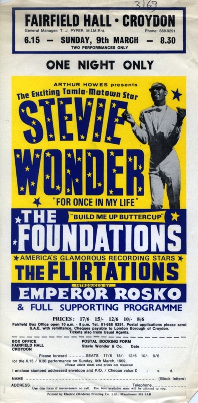 flyer stevie wonder tamla motown the foundations the flirtations motown flyers