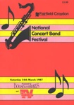 PROGRAMME NATIONAL CONCERT BAND FESTIVAL; MAR 1987; 198703FC 