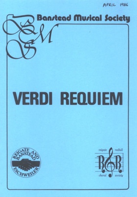 PROGRAMME MUSIC VERDI BARNSTEAD MUSICAL SOCIETY; APR 1986; 198604FC