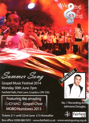 GOSPEL MUSIC FESTIVAL - FLYER; JUN 2014; 201406NA