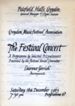 PROGRAMME CROYDON MUSIC FESTIVAL ASSOCIATION; DEC 1963; 196312BO