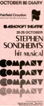 DIARY COVER MUSICAL THEATRE STEPHEN SONDHEIM; OCT 1980; 198010FI 