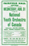 FLYER CLASSICAL NATIONAL YOUTH ORCHESTRA OF CANADA; AUG 1966; 196608FA 