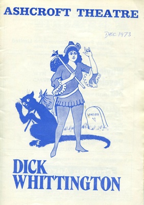 DICK WHITTINGTON PROGRAMME - THEATRE; DEC 1973; 197312MA