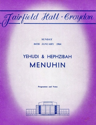 PROGRAMME CLASSICAL YEHUDI MENUHIN; JAN 1964; 196401FA 