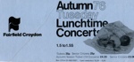 PROGRAMME AUTUMN LUNCHTIME CONCERTS; SEP 1976; 197609FA