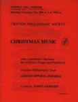 CROYDON PHILHARMONIC SOCIETY PROGRAMME CHRISTMAS MU; DEC 1974; 197412BG