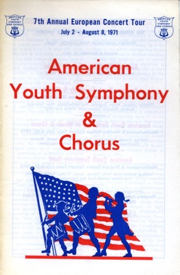PROGRAMME MUSIC AMERICAN YOUTH SYMPHONY ORCHESTRA; AUG 1971; 197108BB