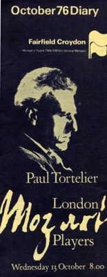 DIARY MUSIC PAUL TORTELIER LONDON MOZART PLAYERS; OCT 1976; 197610FA