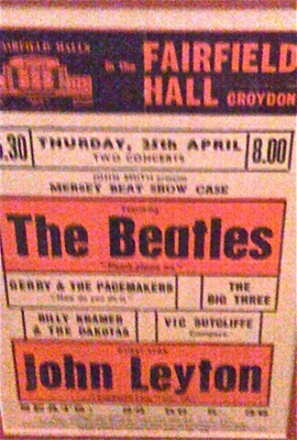 FLYER MUSIC THE BEATLES GERRY AND THE PACEMAKERS April 25th 1963 - colour SUBMITTED RECENTLY ANONYMOUSLY..COULD WHOEVER SUBMITTED THIS ITEM PLEASE CONTACT johnspring@fairfield.co.uk; APR 1963; 196204TA