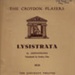 PROGRAMME CROYDON PLAYERS LYSISTRATA ARISTOPHANES; APR 1963; 196304BQ