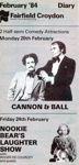 FAIRFIELD DIARY COVER CANNON AND BALL NOOKIE BEAR; FEB 1984; 198402FA