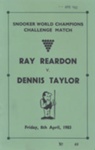PROGRAMME SPORT RAY REARDON DENNIS TAYLOR; APR 1983; 196304FG