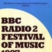PROGRAMME BBC RADIO TWO FETIVAL OF MUSIC CONCERT; JUN 1987; 198706FA