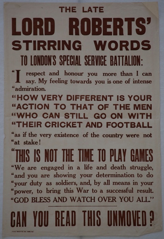 World War 1 Poster; Johnson, Riddle & Co. Ltd., London SE; 1914-1915 ...