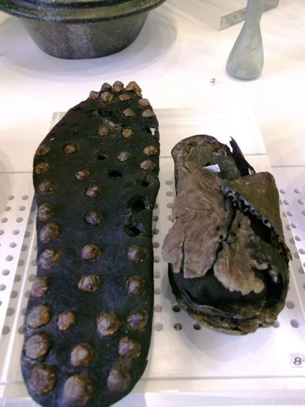 child's sandal and calceus shoe; 43-410AD; England, Oxfordshire ...