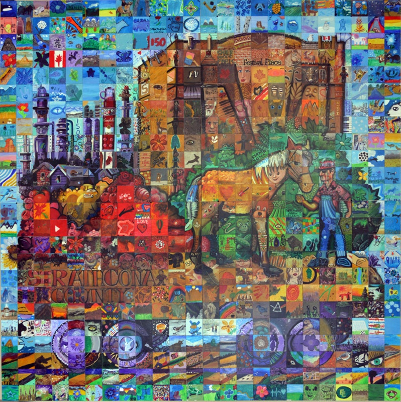 Canada 150 Mural Mosaic ; Community Collaboration; 2016; AC201737 eHive