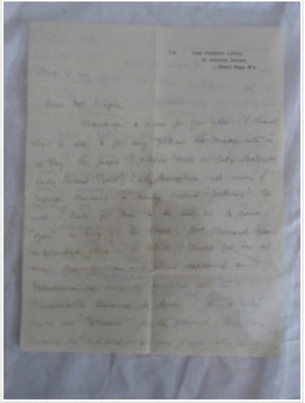 Letter from Constance Lytton to Elizabeth Impey, 1911; Lytton, Lady ...