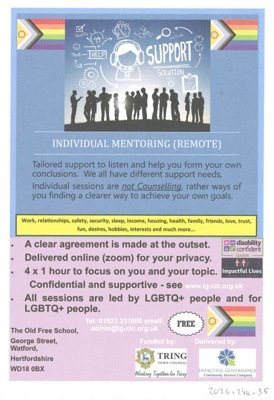 LGBTQ+ support leaflet; Impactful Governance; c.2024; 2024.294.35 | eHive
