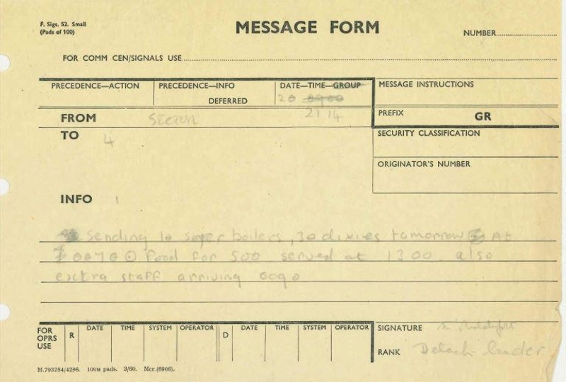 Message form; early 1960s; 2020.42.11 | eHive