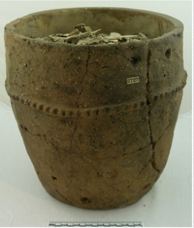 Bronze Age cinerary urn; 1350-1140 BC; 1923.2727 on eHive