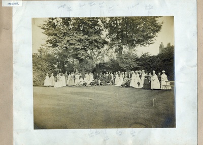 Playing croquet at the Amos family home in St Ibbs near St Ippolyts ...