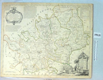 A new improved map of Hertfordshire; Kitchin, Thomas; 1750; 1993.39 | eHive