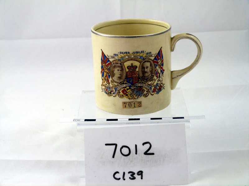Silver Jubilee souvenir mug; 1935; 1935.7012 eHive