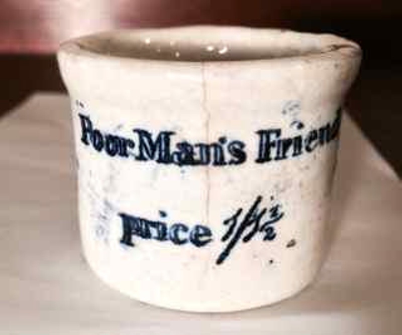 Poor Man's Friend Ceramic Pot; Dr. Giles Roberts; 1860-1885