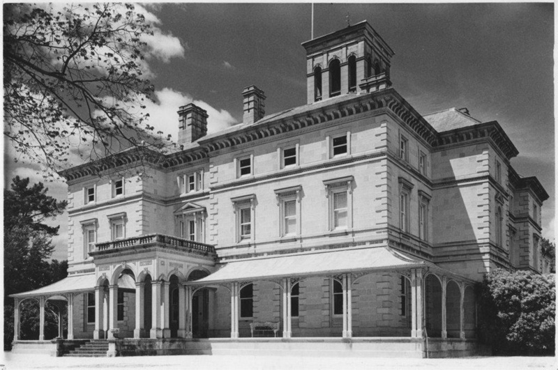 Northern and western facade of 'Mona Vale', Ross, Tasmania. The present Mona Vale was completed in 1868. 