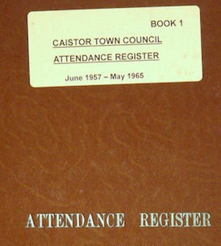 Caistor Town Council Attendance Register; L/CAICH/2014/65 eHive