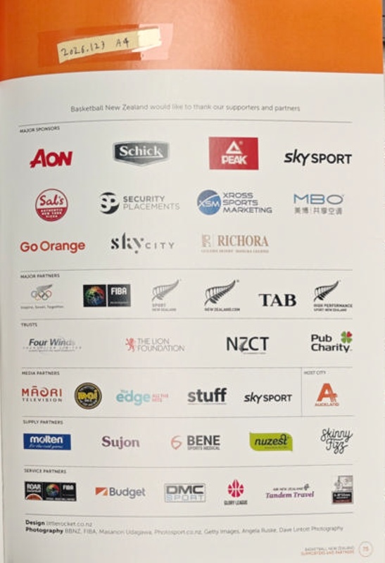 Ehive Basketball New Zealand Annual Report 2019 — Supporters and Partners ...