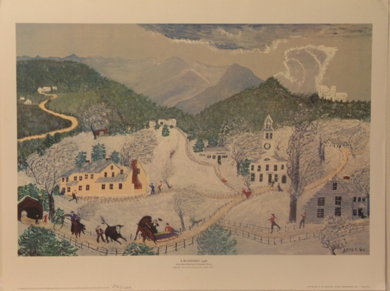 A Blizzard ; Anna Mary Robertson Moses (American Folk Artist, 1860