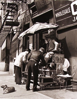 Duplicate of 1389 (Downtown Shoeshine Stand); Andreas Feininger ...
