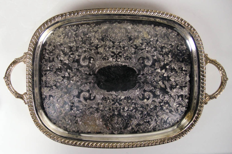 Silver Plated Tray with Handles ; Leonard Silver Manufacturing Company  (1969-197