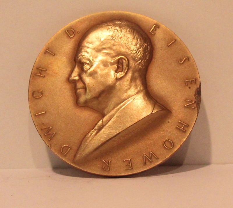 Solid Bronze Medal 1952 President Dwight D Eisenhower 