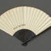 Wood fan with paper leaf advertising CAAC (China Airways); c. 1960; LDFAN2021.5