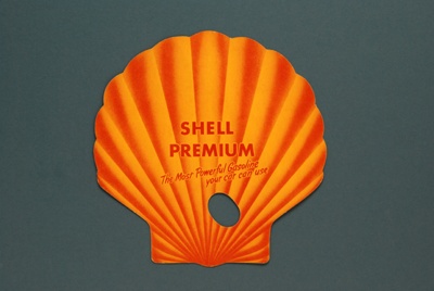 Advertising fan for Shell Premium gasoline; c. 2000; LDFAN2012.61